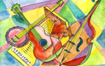 musical instruments art 